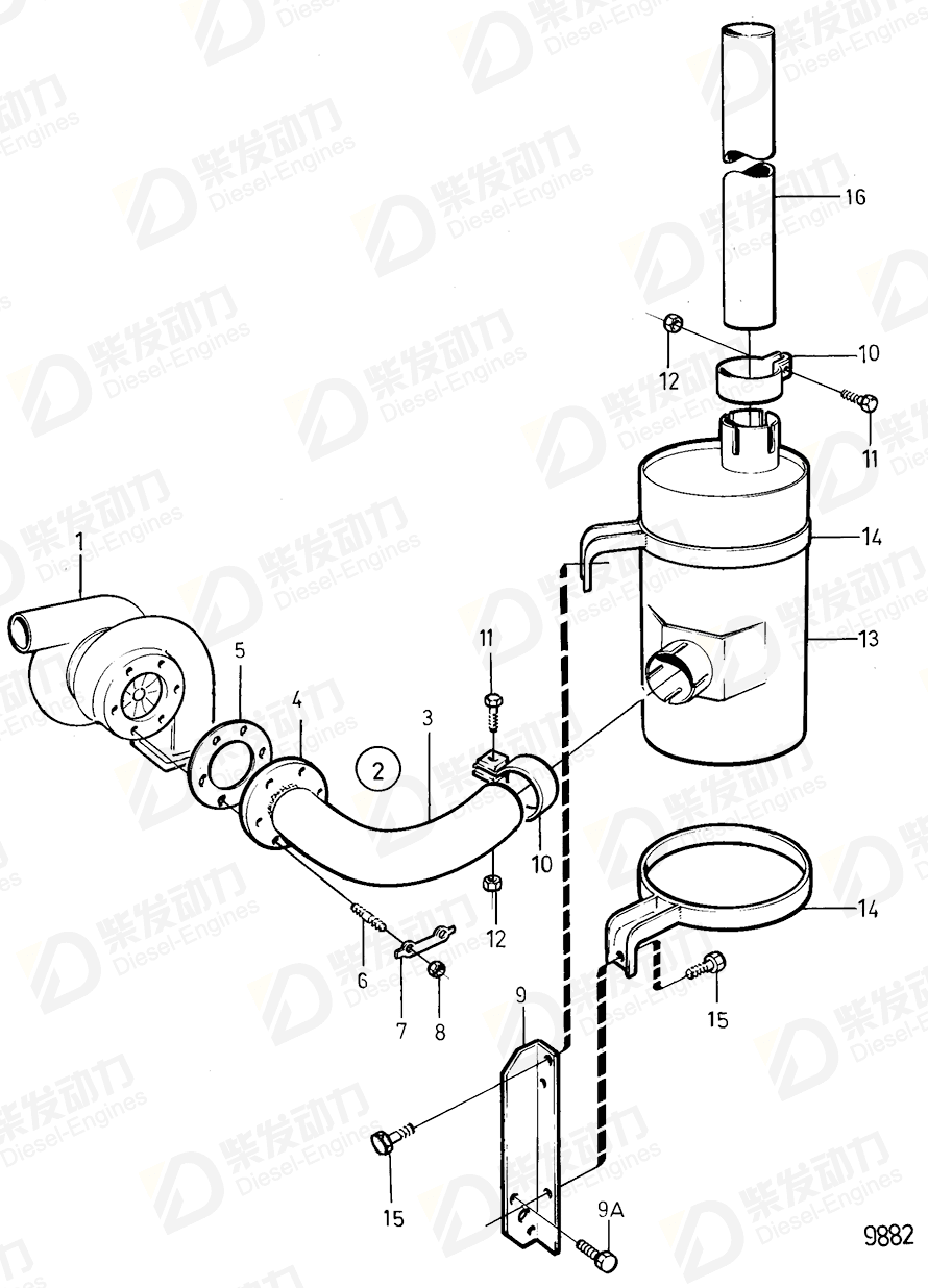 volvo penta Bracket 848155 Drawing volvo penta Bracket 848155 Drawing
